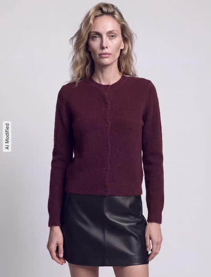 Pieces regular fit gebreid jack met wol model 'MALOU' - Foto 2