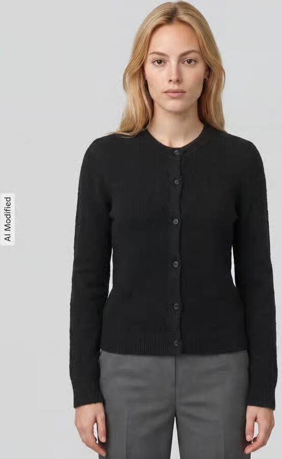 Pieces regular fit gebreid jack met wol model 'MALOU' - Foto 2