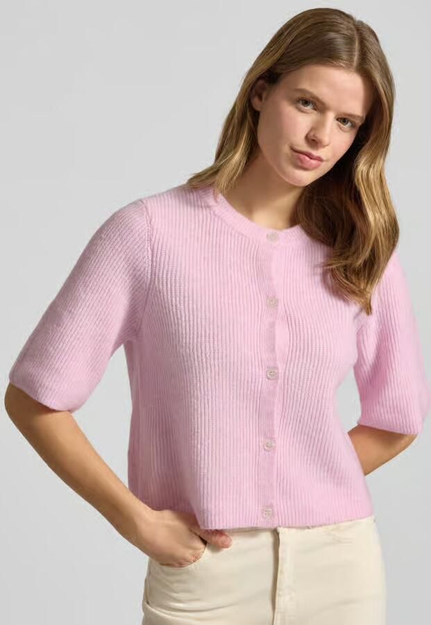 Pieces Boxy fit gebreid jack van ribtricot model 'SILLY' - Foto 3