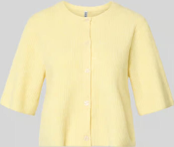 Pieces Boxy fit gebreid jack van ribtricot model 'SILLY' - Foto 6