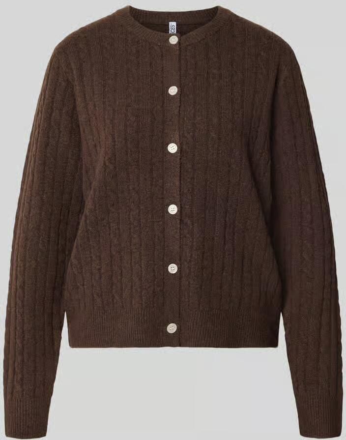 Pieces Regular fit gebreid jack met wol model 'SILLY'