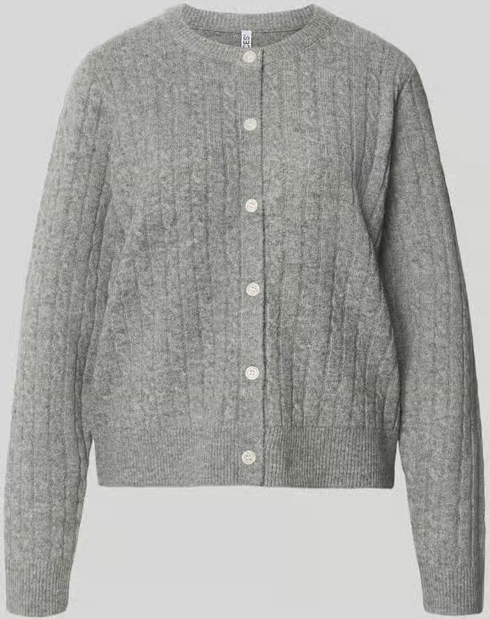 Pieces Regular fit gebreid jack met wol model 'SILLY'