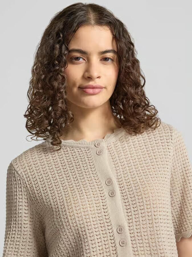 Pieces regular fit gebreid jack van puur katoen model 'SCOUT'