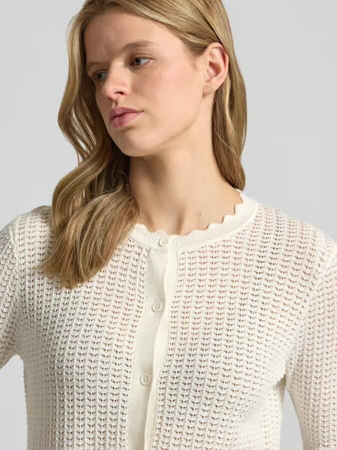 Pieces regular fit gebreid jack van puur katoen model 'SCOUT'