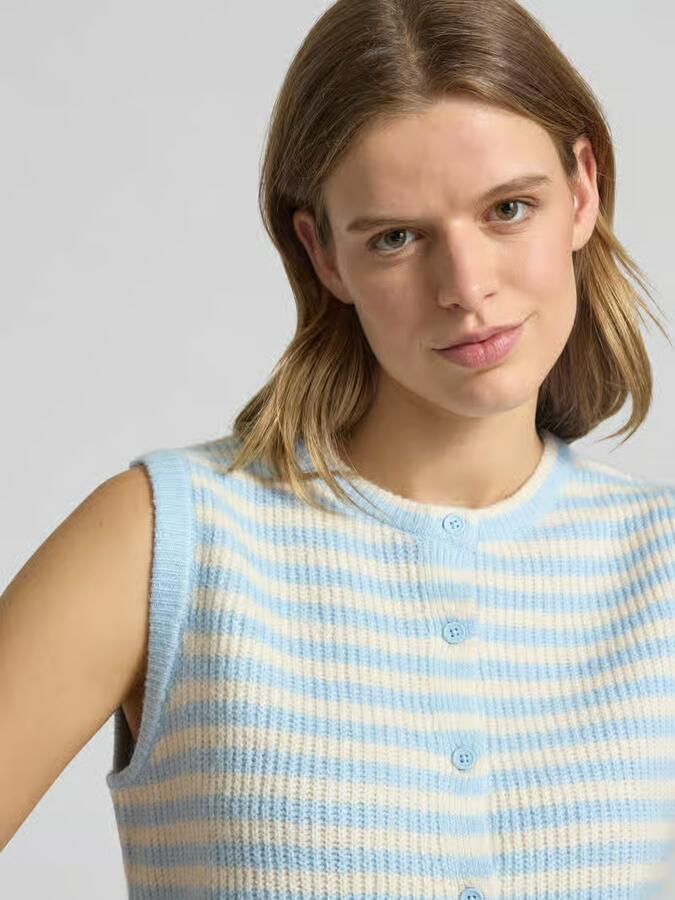 Pieces regular fit gebreide bodywarmer met wol-aandeel model 'MALOU'