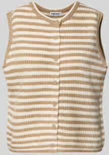 Pieces regular fit gebreide bodywarmer met wol-aandeel model 'MALOU'