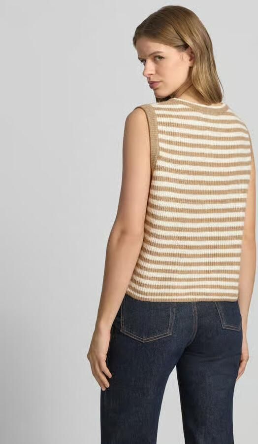 Pieces regular fit gebreide bodywarmer met wol-aandeel model 'MALOU' - Foto 3