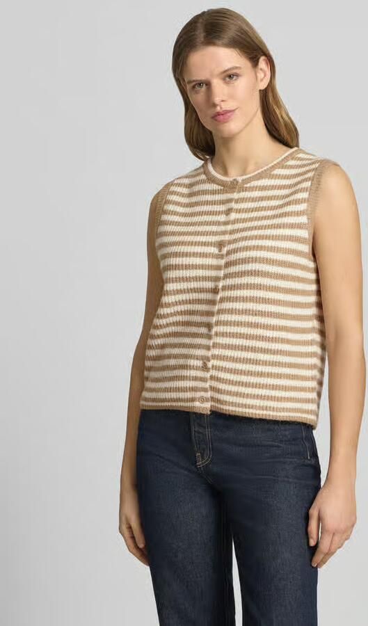 Pieces regular fit gebreide bodywarmer met wol-aandeel model 'MALOU' - Foto 2