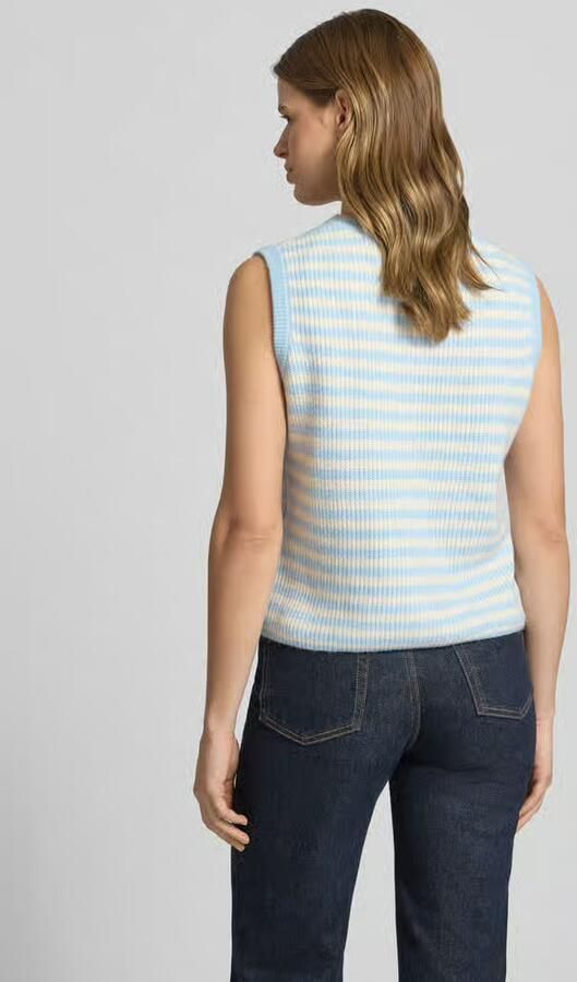 Pieces regular fit gebreide bodywarmer met wol-aandeel model 'MALOU' - Foto 3