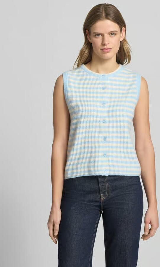 Pieces regular fit gebreide bodywarmer met wol-aandeel model 'MALOU' - Foto 2