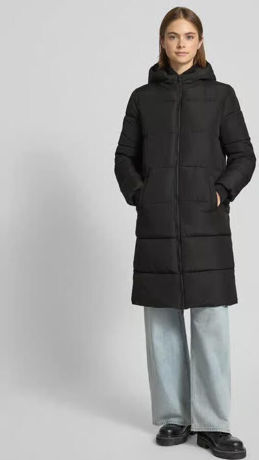 Pieces Regular fit gewatteerde lange jas met aangenaaide capuchon model 'BEE NEW' - Foto 13