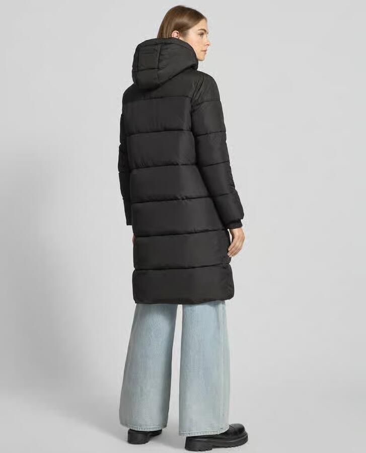 Pieces Regular fit gewatteerde lange jas met aangenaaide capuchon model 'BEE NEW' - Foto 2