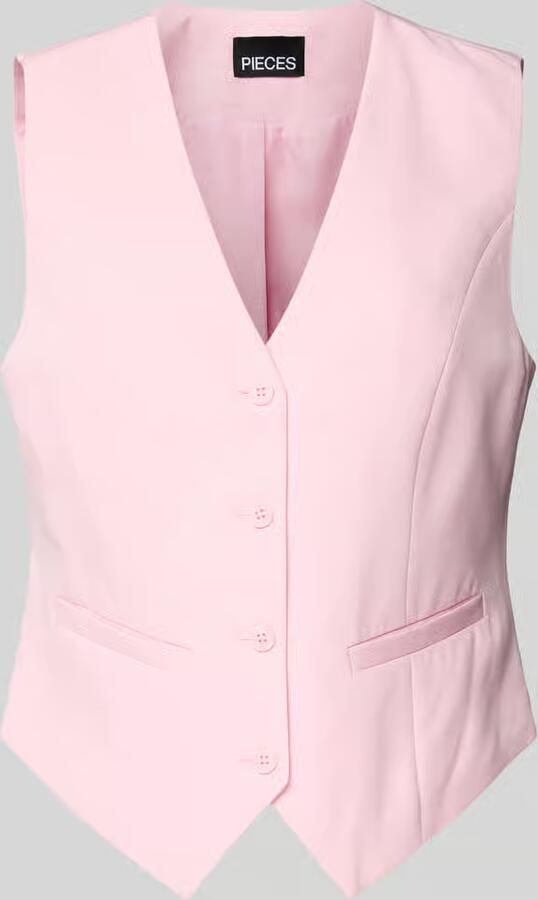 Pieces Regular fit gilet met 4-knoopssluiting model 'BOZZY'