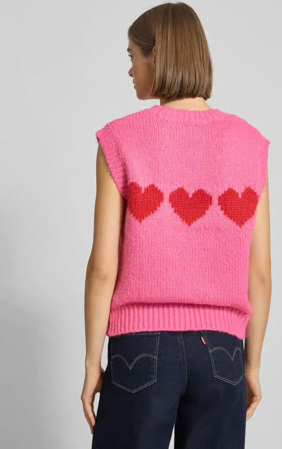 Pieces Regular fit grof gebreide spencer model 'JOVE'