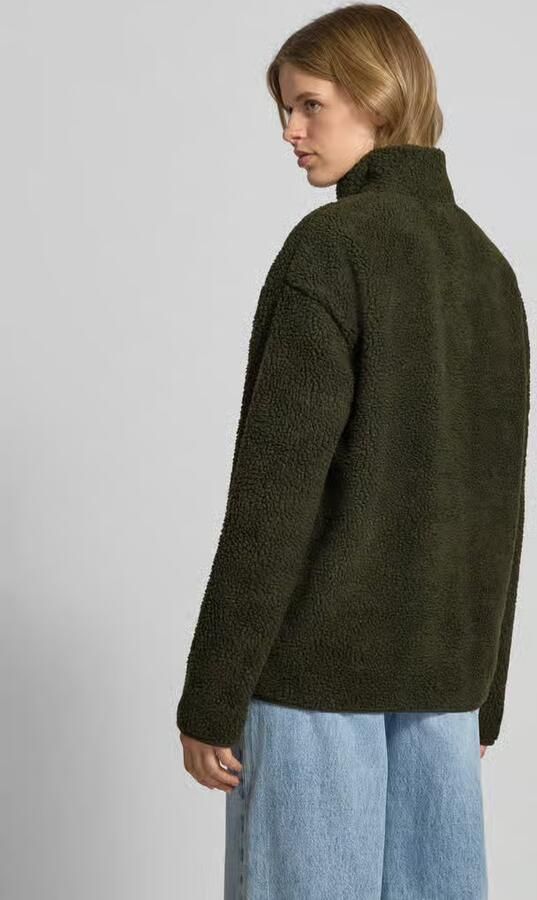 Pieces relaxed fit teddyjack met opstaande kraag model 'SAIDA'