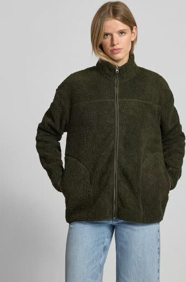 Pieces relaxed fit teddyjack met opstaande kraag model 'SAIDA' - Foto 2