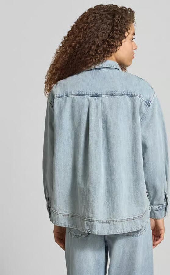 Pieces regular fit jeansblouse van puur katoen model 'GEGGO' - Foto 2