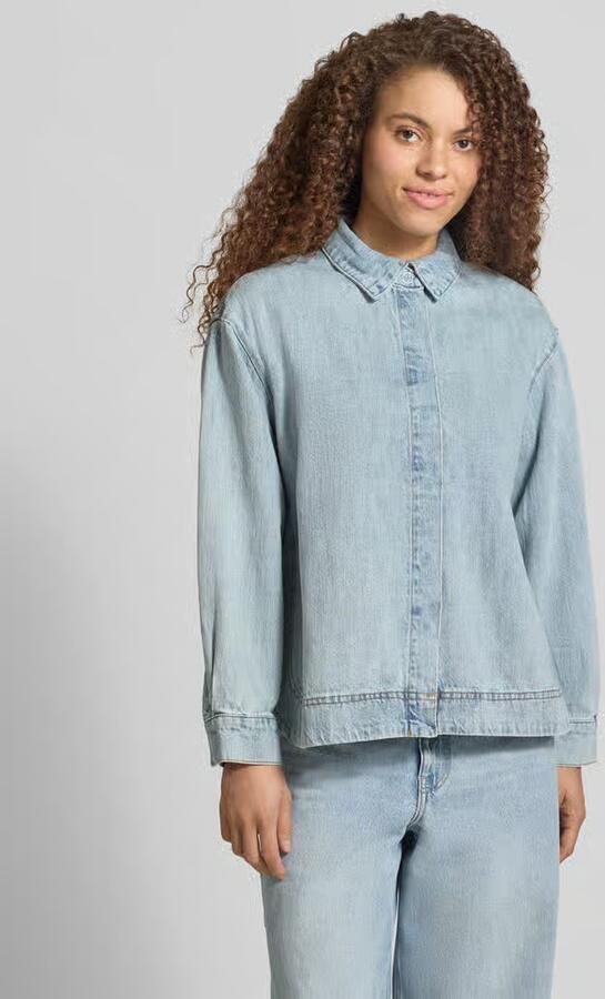 Pieces regular fit jeansblouse van puur katoen model 'GEGGO' - Foto 3