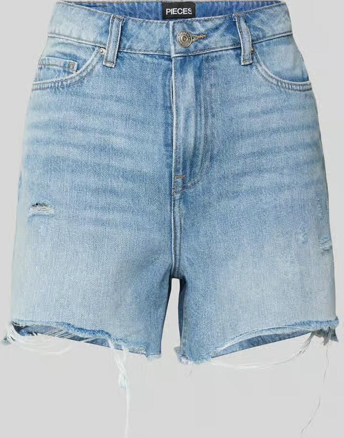 Pieces regular fit korte jeans van puur katoen model 'SUMMER' - Foto 2