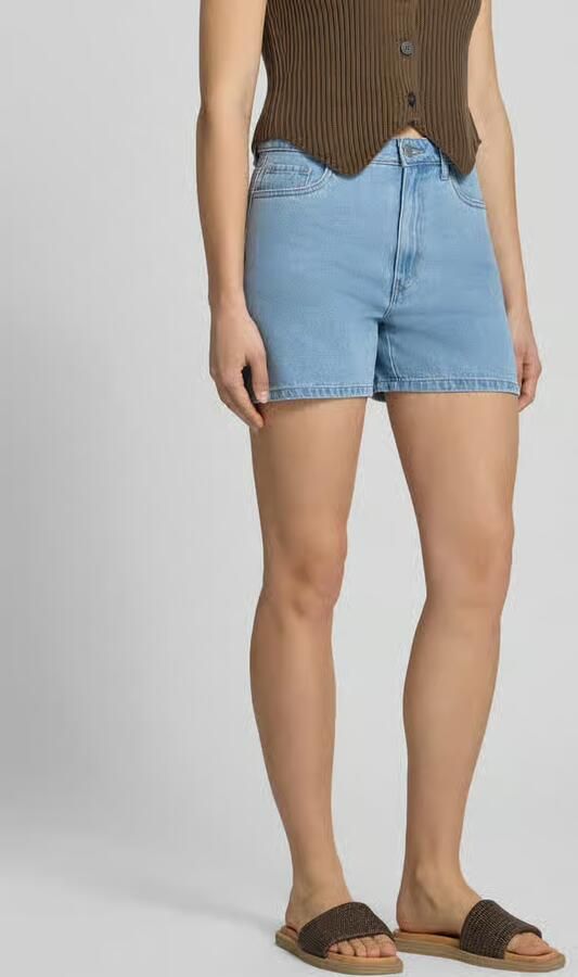 Pieces regular fit korte jeans van katoenmix model 'ABBI' - Foto 4