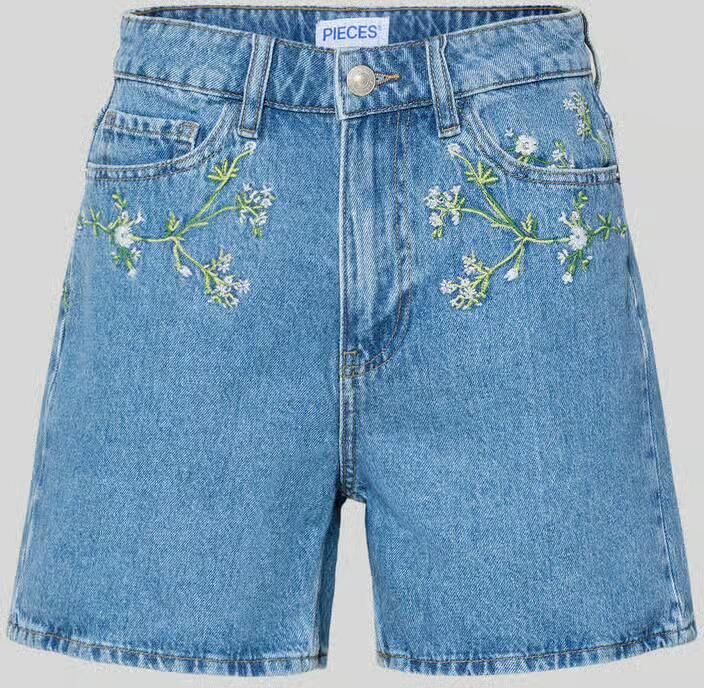 Pieces regular fit korte jeans van puur katoen model 'SKY' - Foto 2