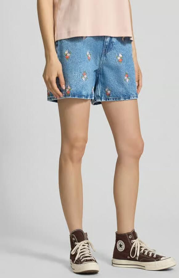 Pieces regular fit korte jeans van puur katoen model 'SKY' - Foto 3