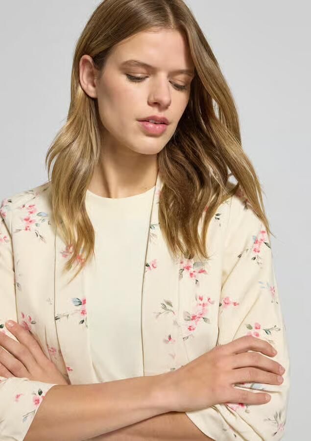 Pieces Regular fit lange blazer met all-over motief model 'BOSELLA' - Foto 2