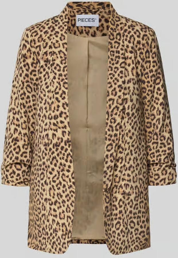 Pieces Regular fit lange blazer met all-over motief model 'BOSELLA' - Foto 7
