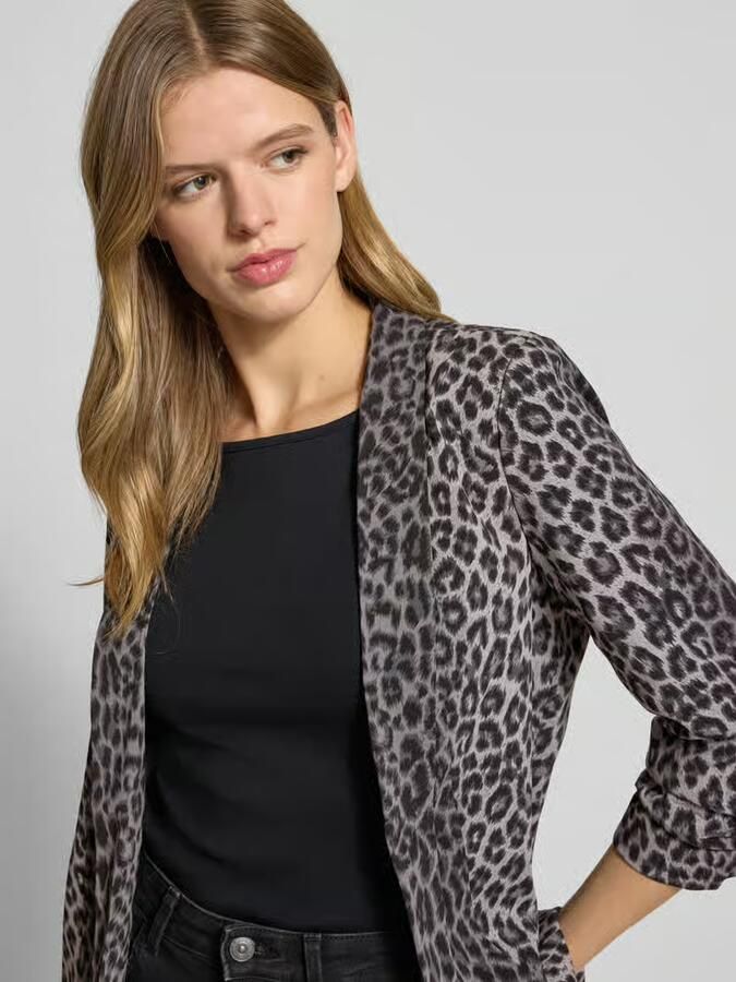 Pieces Regular fit lange blazer met all-over motief model 'BOSELLA' - Foto 4
