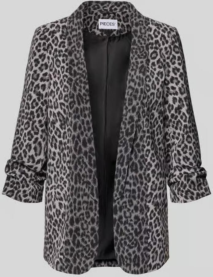 Pieces Regular fit lange blazer met all-over motief model 'BOSELLA' - Foto 3