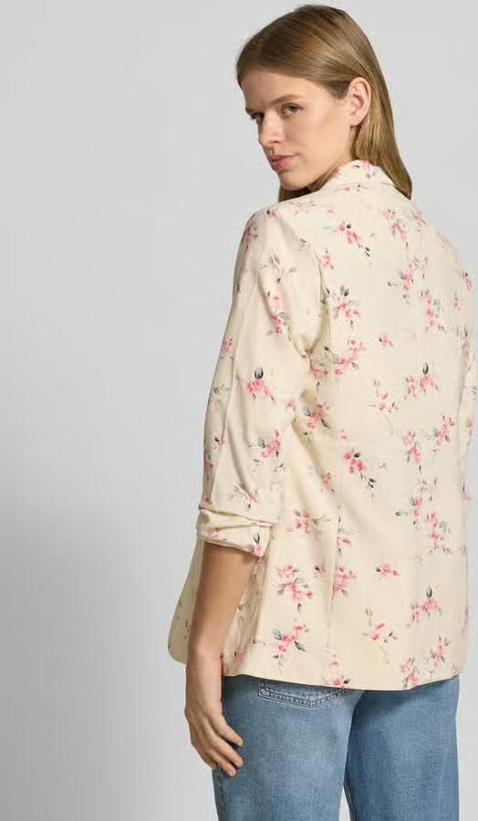 Pieces Regular fit lange blazer met all-over motief Model 'BOSELLA'