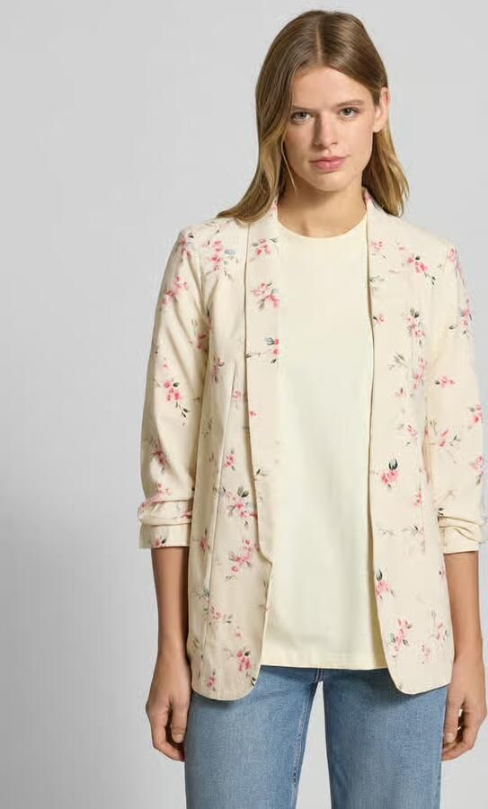Pieces Regular fit lange blazer met all-over motief Model 'BOSELLA' - Foto 4