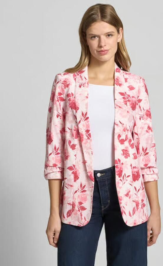 Pieces Regular fit lange blazer met all-over motief Model 'BOSELLA' - Foto 4