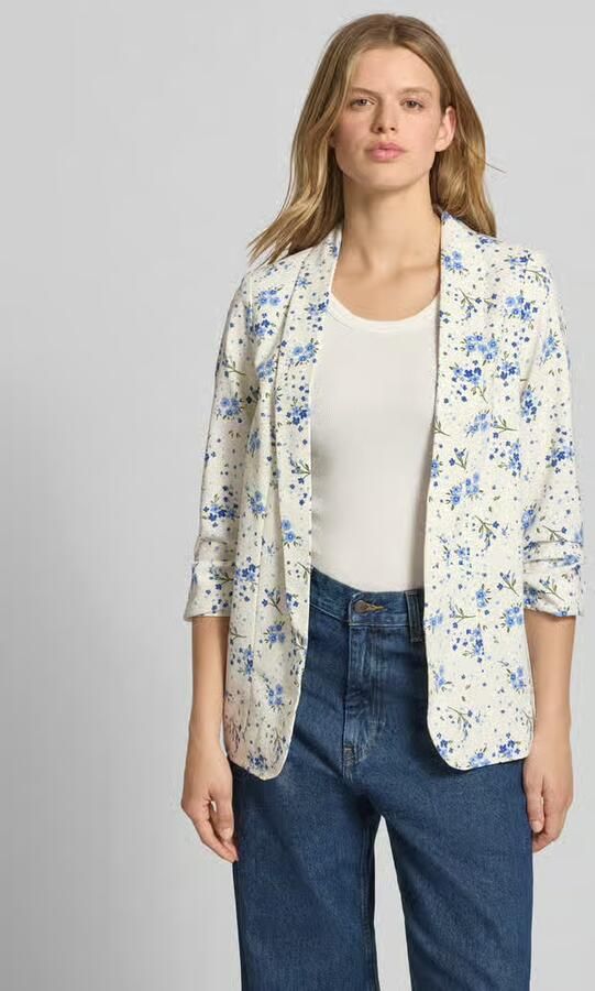 Pieces Regular fit lange blazer met all-over motief Model 'BOSELLA' - Foto 3