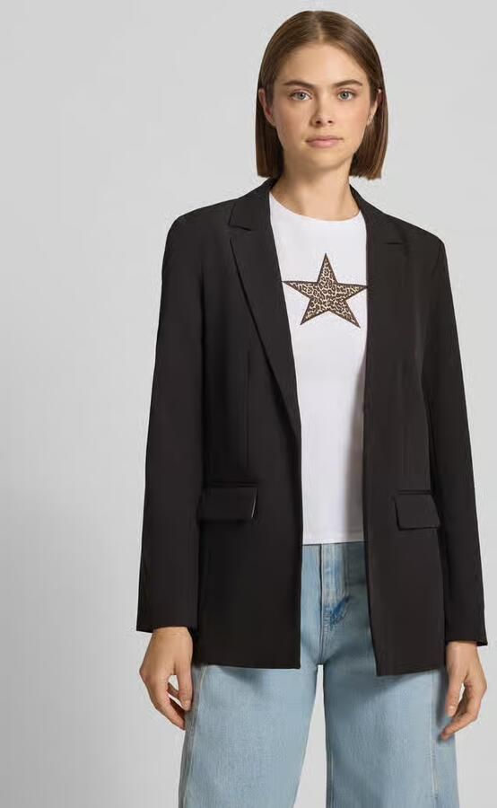 Pieces Regular fit longblazer met leo-motief binnenkant model 'BOZZY' - Foto 14