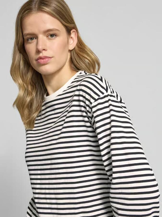 Pieces regular fit longsleeveshirt van katoenmix model 'ADIE' - Foto 4