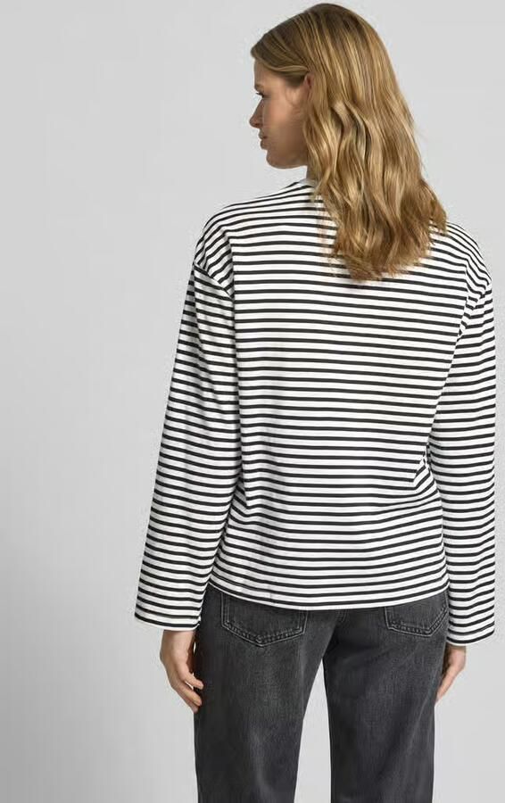 Pieces regular fit longsleeveshirt van katoenmix model 'ADIE' - Foto 4