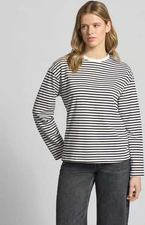 Pieces regular fit longsleeveshirt van katoenmix model 'ADIE' - Foto 7