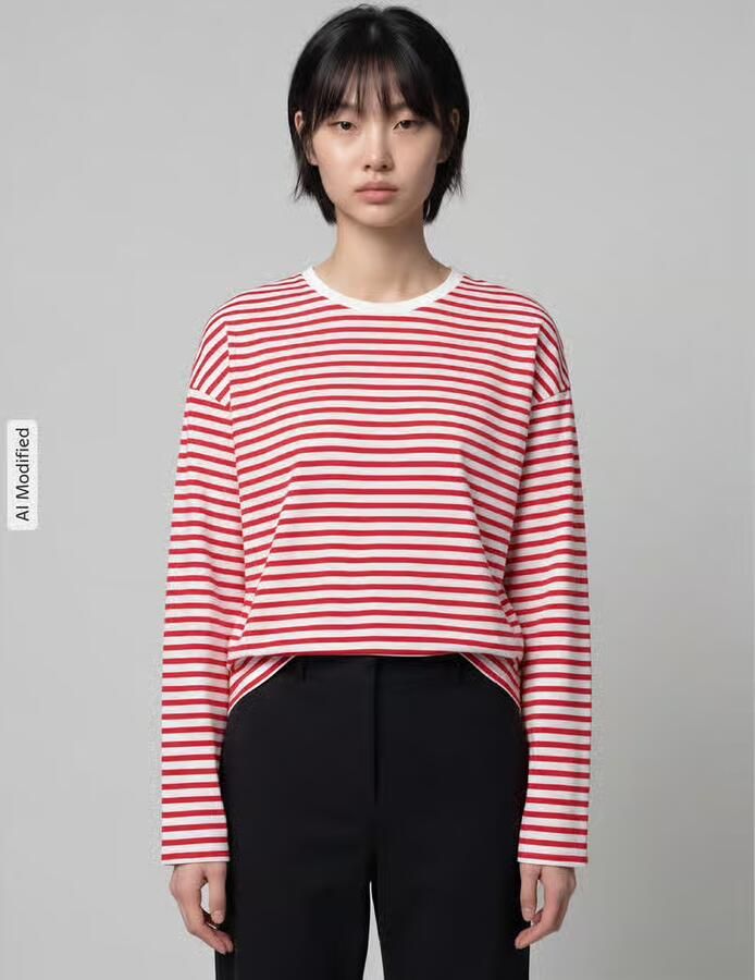 Pieces Regular fit shirt met lange mouwen van katoenmix Model 'SADIE' - Foto 5