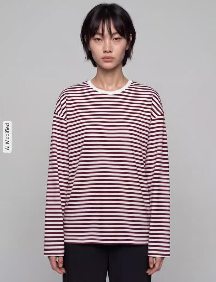 Pieces regular fit longsleeveshirt van katoenmix model 'ADIE' - Foto 2