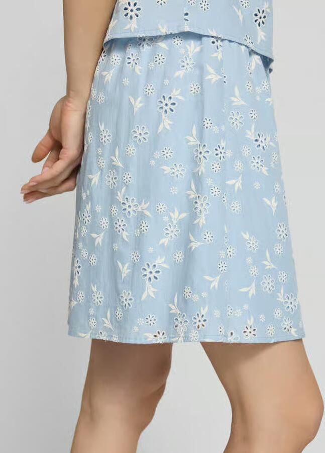 Pieces regular fit mini-rok van puur katoen model 'BANNA'