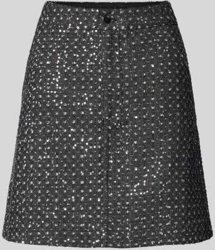 Pieces Regular fit minirok met pailletten model 'ROBERTA' - Foto 2