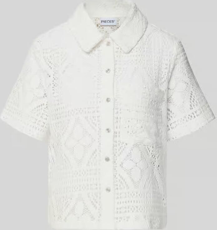 Pieces regular fit overhemdblouse van katoenmix model 'BONNIE' - Foto 2