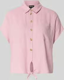 Pieces regular fit overhemdblouse van mix van viscose en linnen model 'PIA'