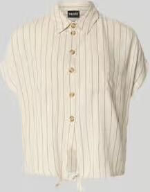Pieces regular fit overhemdblouse van mix van viscose en linnen model 'PIA' - Foto 2