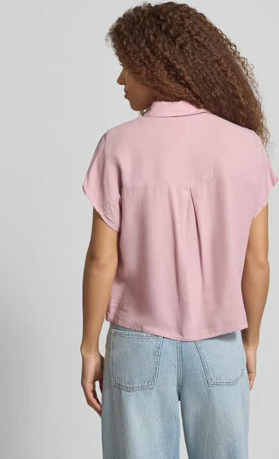 Pieces regular fit overhemdblouse van mix van viscose en linnen model 'PIA' - Foto 3