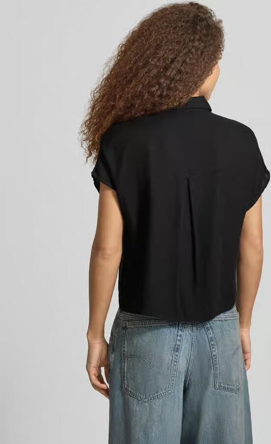 Pieces regular fit overhemdblouse van mix van viscose en linnen model 'PIA' - Foto 3