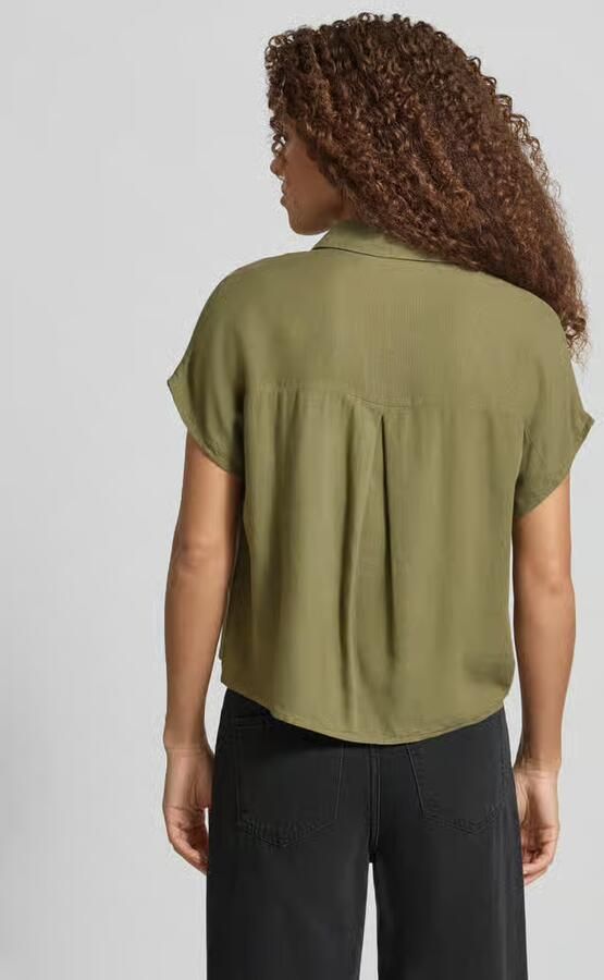 Pieces regular fit overhemdblouse van mix van viscose en linnen model 'PIA' - Foto 2
