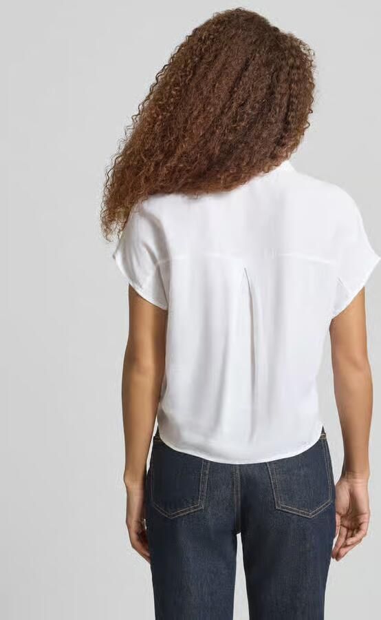 Pieces regular fit overhemdblouse van mix van viscose en linnen model 'PIA' - Foto 4