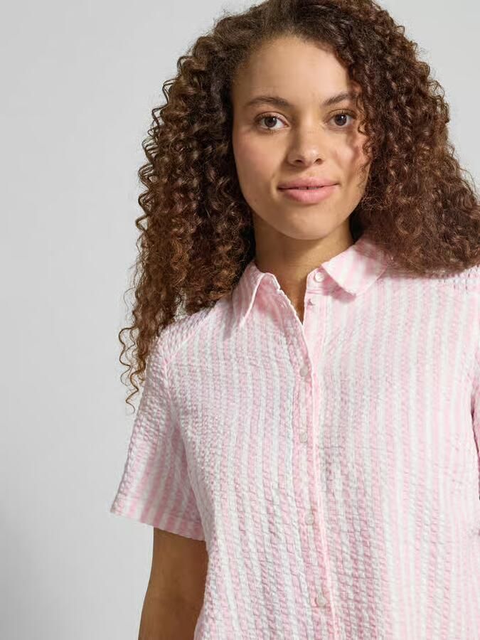 Pieces regular fit overhemdblouse van puur katoen model 'TINNA'